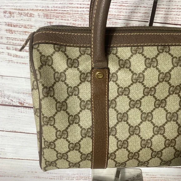 GUCCi Sherry Line Hand Bag Brown